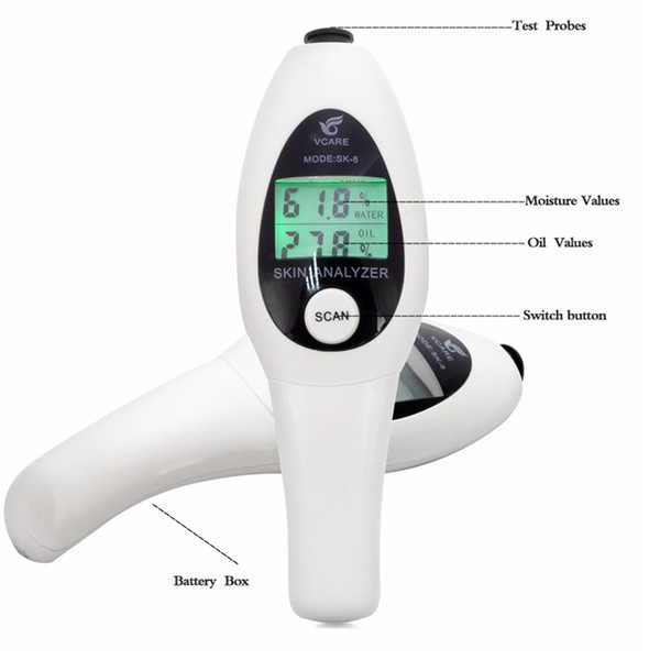New Arrival LCD Screen Digital Skin Care Tester Moisture Oil Content Facial Skin Analyzer Face Care Health Monitoring