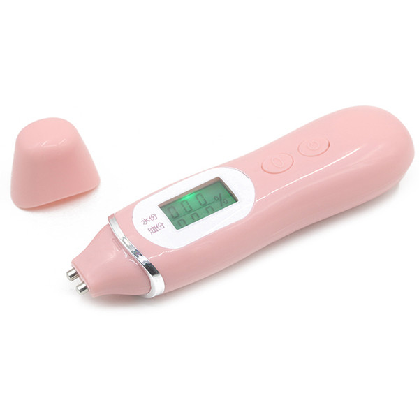 LCD Digital Facial Skin Moisture Oil Sensor Tester Analyzer Fluorescer Detector Machine With LED Backlight Indicator