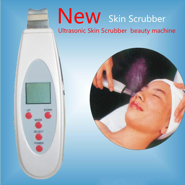 Fashion Portable Large LCD Screen Ultrasonic Skin Scrubber Beauty Machine Peel Facial Spa Salon Equipment For Men Or Female Free Shipping