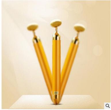 Hot sale Amazon foreign trade explosions round head gold rod beauty bar beauty instrument gold face-lifting massage instrument ion import ou