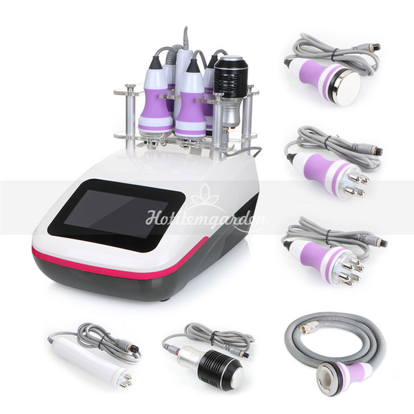 Salon 6 in 1 Ultrasonic Liposuction 40k Cavitation Fat Burning Biopolar RF cooling Facial Care Vacuum Body Slimming Machine