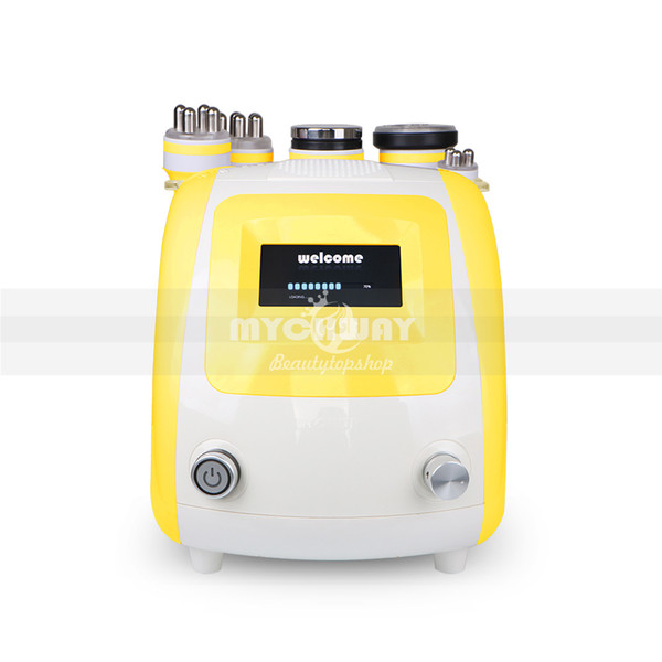 Yellow Pink Blue! Unoisetion Cavitation 3D Smart RF vacuum 5 IN 1 face neck skin lifting body shaping fat melting equipment