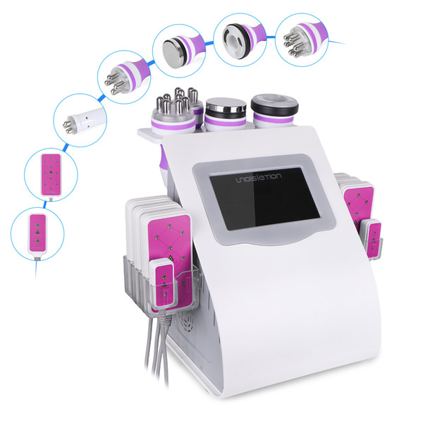 New 6 In 1 Ultrasonic Cavitation Vacuum Radio Frequency Lipo Laser Slimming Machine for Spa Hot Sale