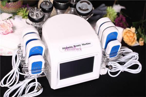 Mini desktop 6in1 Vacuum RF Ultrasonic 40k Cavitation RF Slimming machine LLLT Diode Lipo Laser Lipolysis Radio Frequeny equipment UK