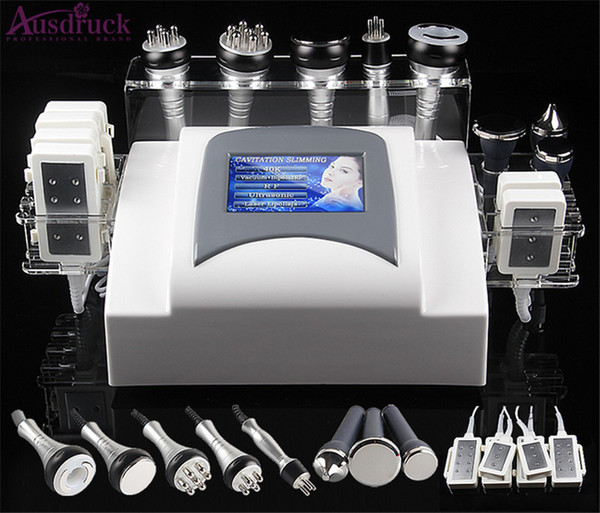 UK DHL shipping 9in1 635nm LLLT Laser Slimming Lipolysis lipo laser Vacuum RF liposuction Multifunction cavitation machine Beauty