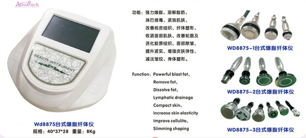 NEW 3 Model 40K strong cavitation vacuum Bipolar sixpolar body slimming massager facial flat RF Microcurrent Bio wrinkle removal