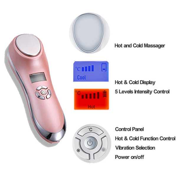 Hot Cold Massage Facial Massager Device Skin Lift Care home Beauty Machine for Face Electric Vibrate Health Care Wrinkle Remover