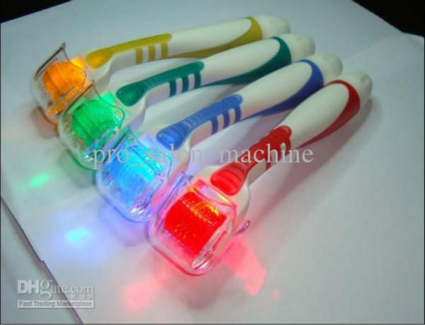 Hot 4 color light LED Photon Microneedle Derma Roller 540 Needles dermaroller Acne Wrinkle removal CE