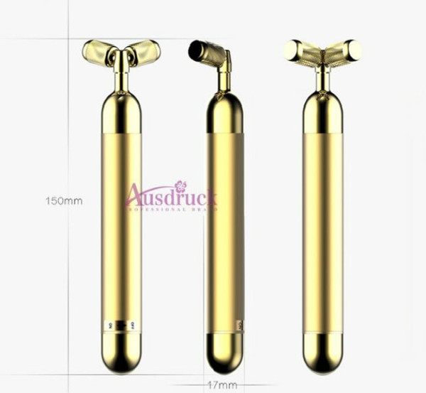 New mini Portable 24K gold skin care face care massager vibration massage wrinkle removal facial lifting tightening machine