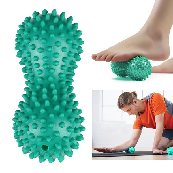 Peanut Shape Massage Yoga Sport Fitness Ball Durable PVC Stress Relief Body Hand Foot Spiky Massager Trigger Point Foot Pain