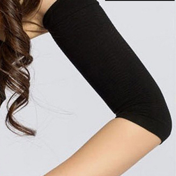 Hot Charming Slim Arm Shaper Women Fat Burning Thin Arm Elastic Sleeve Armband Arm Warmers Black Beige Legs Dual Use 0613094