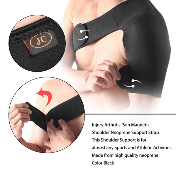 New Sports Single Shoulder Brace Support Strap Wrap Belt Band Pad Shoulder Care Bandage Black