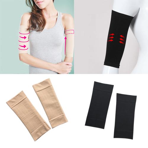 2018 High Quality Black Beige Women Ladies Slimming Weight Loss Arm Shaper Thin Cellulite Fat Burner Wrap Belt For Slim Girls 1PAIR