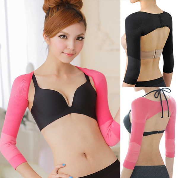 Women Shapewear Long Sleeve Short Sport Top Body Arm Shaper Push Up Body Slimming Shaper LLA63