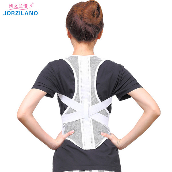 JORZILANO free shipping adjustable therapy back support braces belt band posture shoulder corrector posture corset for women