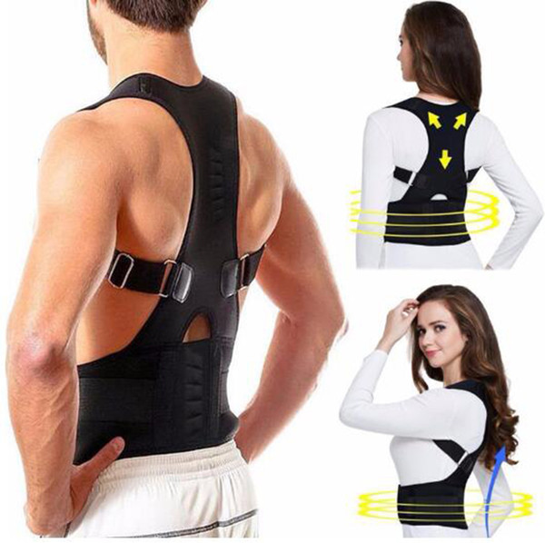 Hot Male Female Adjustable Magnetic Posture Corrector Corset Back Brace Back Belt Lumbar Support Straight Corrector Despalda S-XXXL size