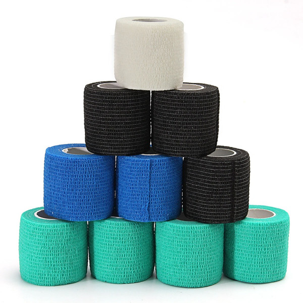 10pcs Disposable Self-adhesive Elastic Waterproof Bandage For Handle Grip Tube Tattoo Accessories 4.5M*5CM Stretch Length