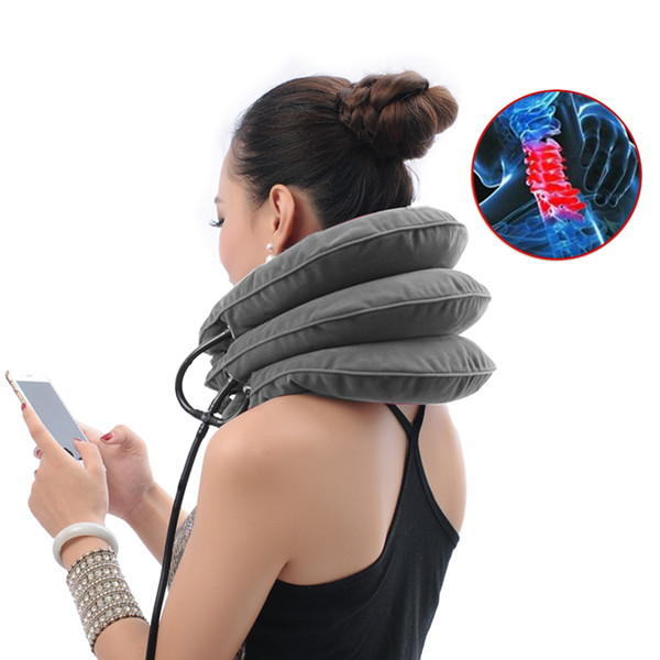 High quality Cervical Traction Collar Medical PVC line Neck Massage Device Support Brace Posture Corrector Pain Relief neck care