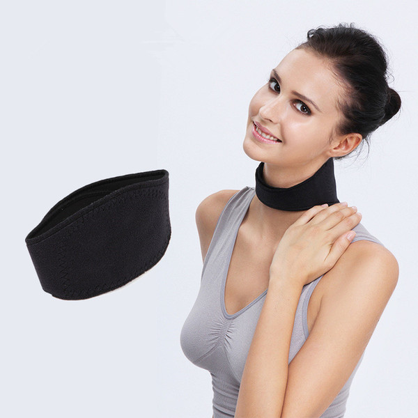 Braces Supports Tourmaline Self Heating Neck Guard Magnetic Therapy Neck Massager Cervical Belt Body Massager MaNeck Health Care 50Pcs/Lot