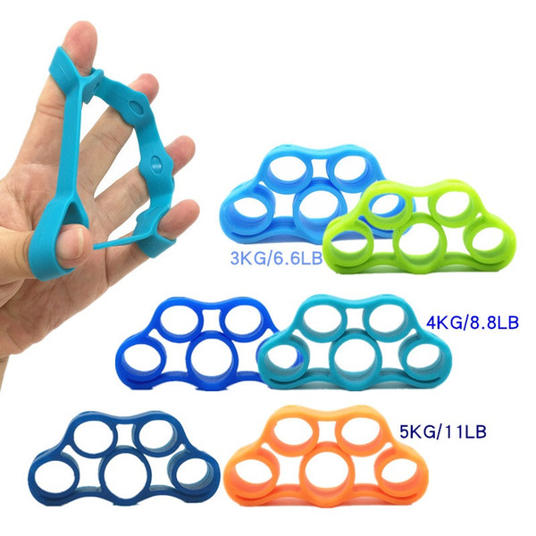 Wholesale 1000Pcs Fitness Equipments yoga finger band Resistance Bands hand Stretcher Exerciser Grip Strength Wrist Exercise Finger Trainer