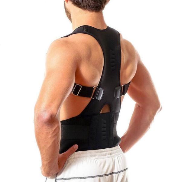 Hot Male Female Adjustable Magnetic Posture Corrector Corset Back Brace Back Belt Lumbar Support Straight Corrector Despalda S-XXXL size LX6