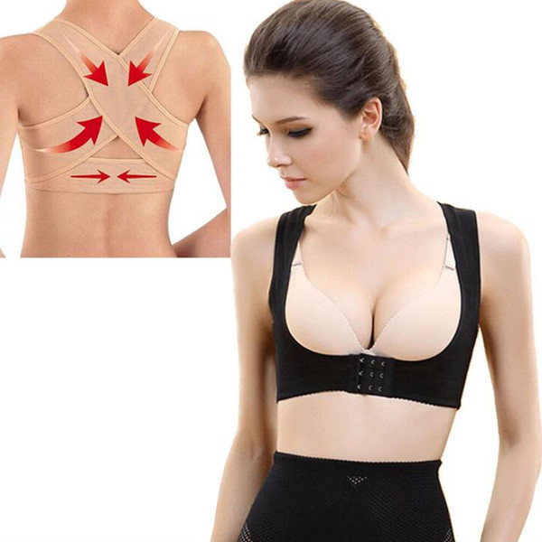 Women Adjustable Back Support Belt X-Shaped Posture Chest Bosom Corrector Brace Support Posture Shoulder Corrector