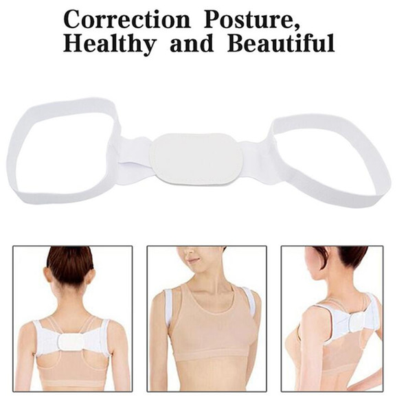 Unisex White Back Brace Support Shoulder Belt Corrector Rectify Straighten Posture Correction Orthopedic Beauty Corset Back Belt DHL