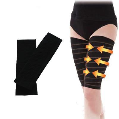 Hot Slimming Thigh Leg Shaper Nylon Spandex Shapewear Best Elastic Stretch Leg Socks Belt Black Calorie Off Massager wholesale