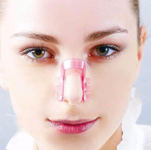 Nose Lifting Clip Silicon Gel Beauty Nose Shaper For Nose Massage With Pink Color free shipping