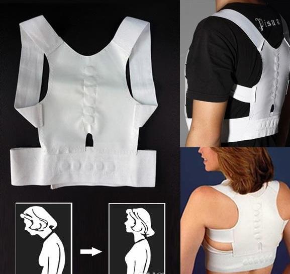 Magnetic Back Shoulder Posture Corrector Back Support Straighten Out Brace Belt Orthopaedic Adjustable Unisex Health b559