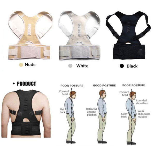 Aptoco Magnetic Therapy Posture Corrector Brace Shoulder Back Support Belt for Men Women Braces & Supports Belt Shoulder Posture