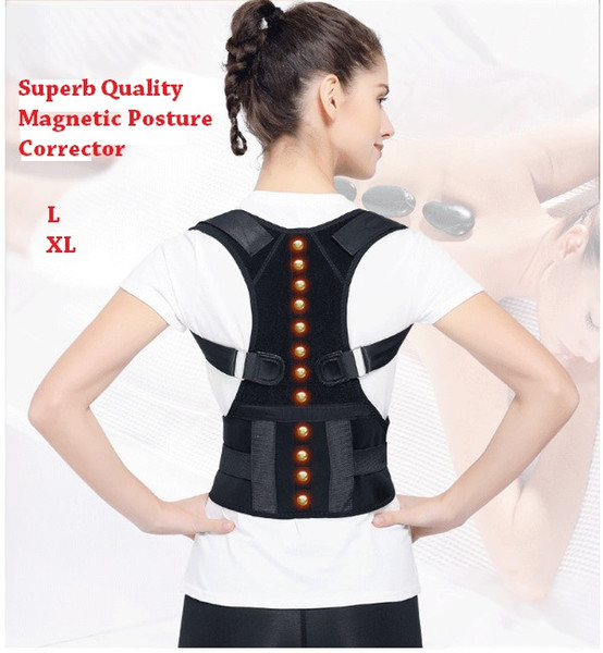 Lumbar & Lower Back Support Belt Brace Strap Pain Relief Posture Waist Trimmer Posture Corrector Healthy Magnetic Posture Corrector