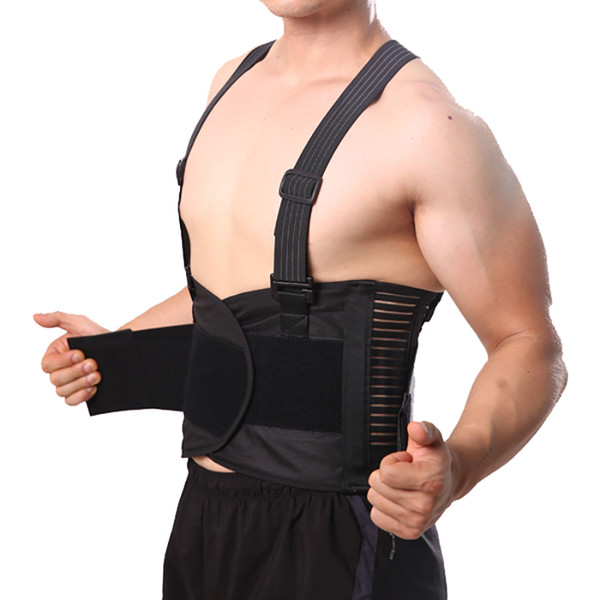 Male Pain Belt Back Corset for Men Heavy Lift Work Back Support Brace Shoulder Straps Lumbar Support Belt Posture Corrector Y001