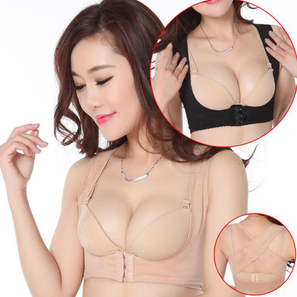 Stock Women Adjustable Back Support Belt X-Shaped Posture Chest Bosom Corrector Brace Support Posture Shoulder Corrector