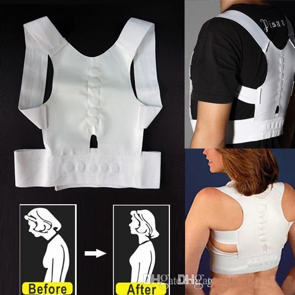 Magnetic Back Shoulder Posture Corrector Back Support Straighten Out Brace Belt Orthopaedic Adjustable Unisex Health b559