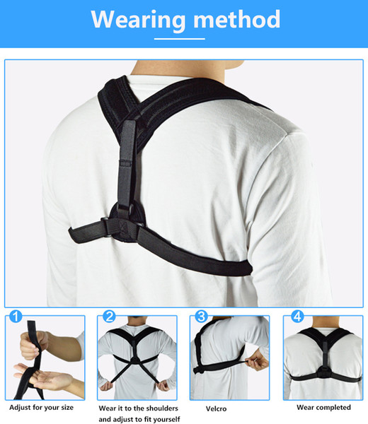 2018 Upper Back Posture Corrector Clavicle Support Belt Back Slouching Corrective Posture Correction Spine Braces Supports Health