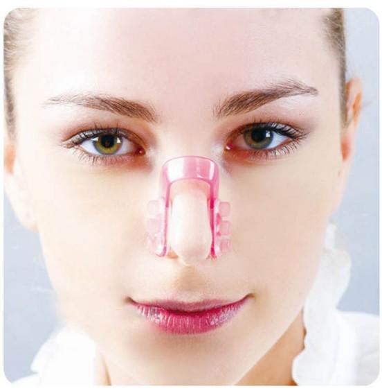 Nose Lifting Clip Silicon Gel Beauty Nose Shaper For Nose Massage With Pink Color free shipping