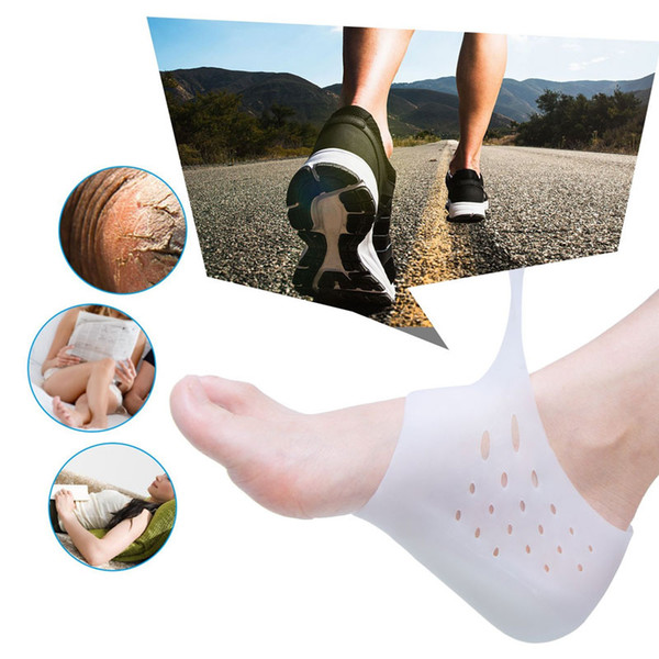 wholesale Silicone Height Increase Socks Heel Lift Gel Insoles, High Increase Shoe Inserts Plantar Fasciitis Heel Protector