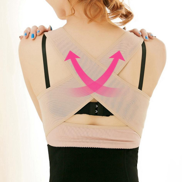 Women Adjustable Back Support Belt X-Shaped Posture Chest Bosom Corrector Brace Support Posture Shoulder Corrector 200Pcs