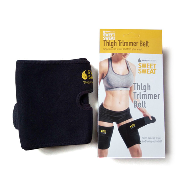 1Pair Sweet Sweat Adjustable Trimmer Belt Kneepad Muscle Protective Leggings Running Thigh Trimmer Belts Legwarmers Sports Training 3006010