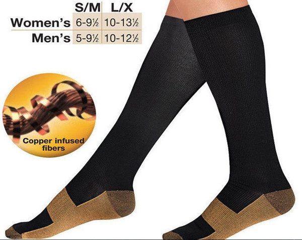 Miracle Copper Socks Anti Fatigue Copper Compression Socks Stocking New S M L XL Unisex For Sport