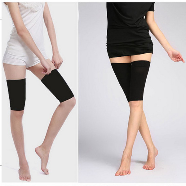 Calorie Off Massager Slimming Thigh Leg Shaper Elastic Stretch Leg Socks Belt Black Nylon Spandex Shapewear