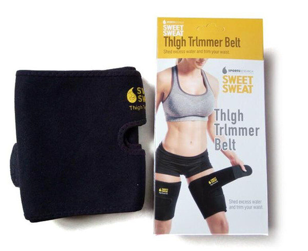 Sweet Sweat Women Men Adjustable Trimmer Belt Kneepad Muscle Protective Leggings Running Thigh Trimmer Belts Legwarmers Sports Training