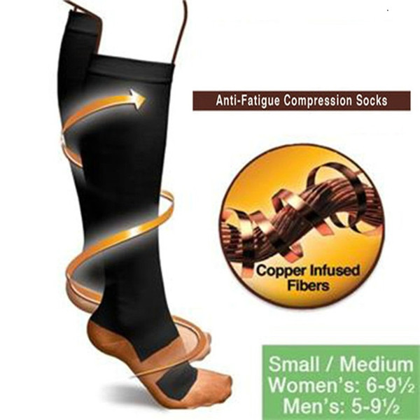 S-XL Top Quality Hot Anti Fatigue Copper Compression Socks Body Shaper Sports socks Unisex Slimming stockings 2Pcs=1Pair