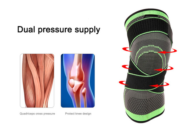 Aolikes 3D weave pressurization knee brace basketball tennis hiking cycling knee support professional protective sports pad