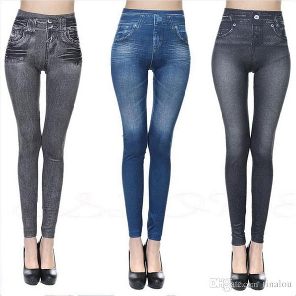 3 Colors Leg Shaper Jean Skinny Jeggings Women Stretchy Denim Pants Leggings Jeans Pencil Tight Trousers Slim Leggings