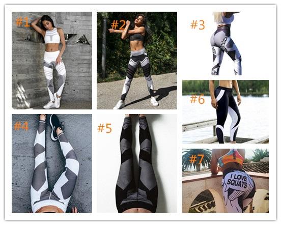 dhl Geometric Printed Fitness Yoga Pants Breathable Compression Sportswear Trousers Exercise Running Training Gym Wear High Waist Leggings