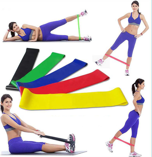 Retail Resistance Band Set 4 Levels Available Latex Gym Strength Training Rubber Bands Fitness Cross Fit Equipment
