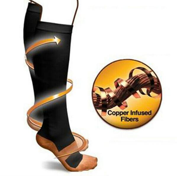 1pair Miracle Copper Anti-Fatigue Compression Socks Tired Achy Unisex Women Men Anti Fatigue Magic socks