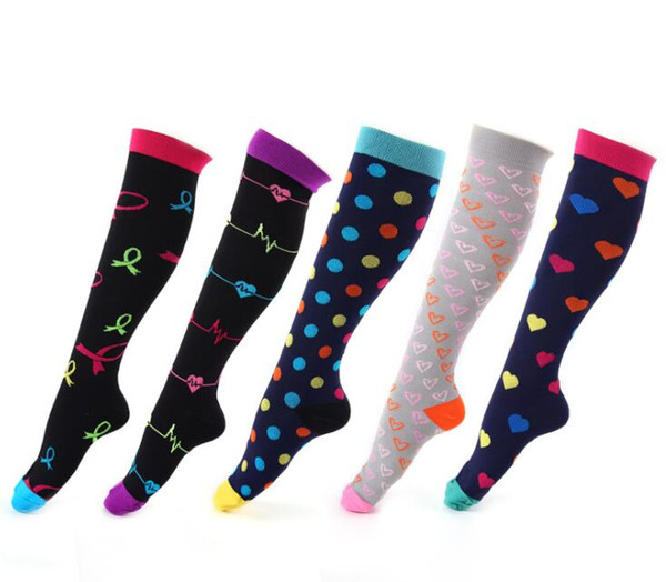 Unisex Running compression Sock Leg Shaper Basketball Compression Sock with Copper Fiber 5 Colors long pattern Knitted Sock